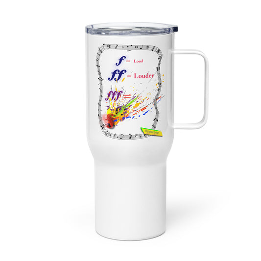 Triple Forte (FFF)-SPLAT  |  Travel Mug with Handle, 25oz