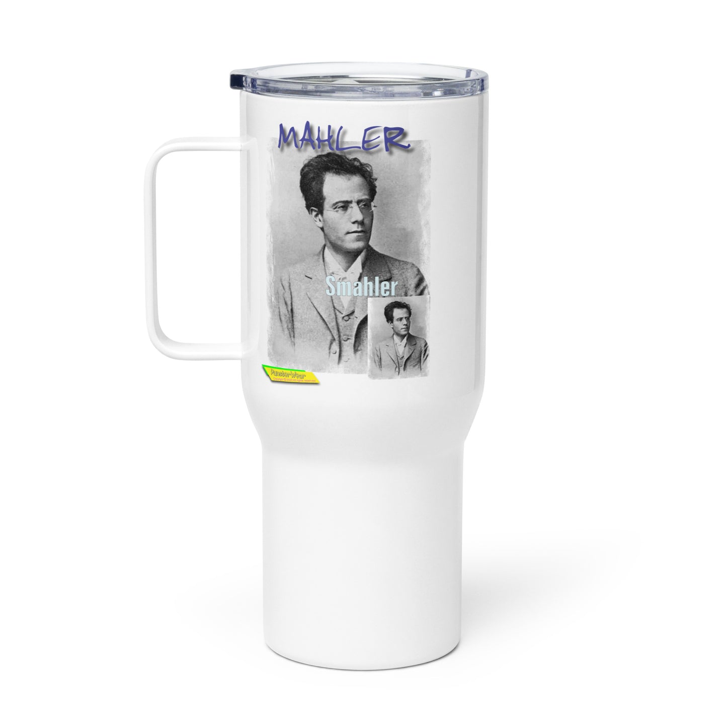 MAHLER-Smahler  |  Travel Mug with Handle, 25oz