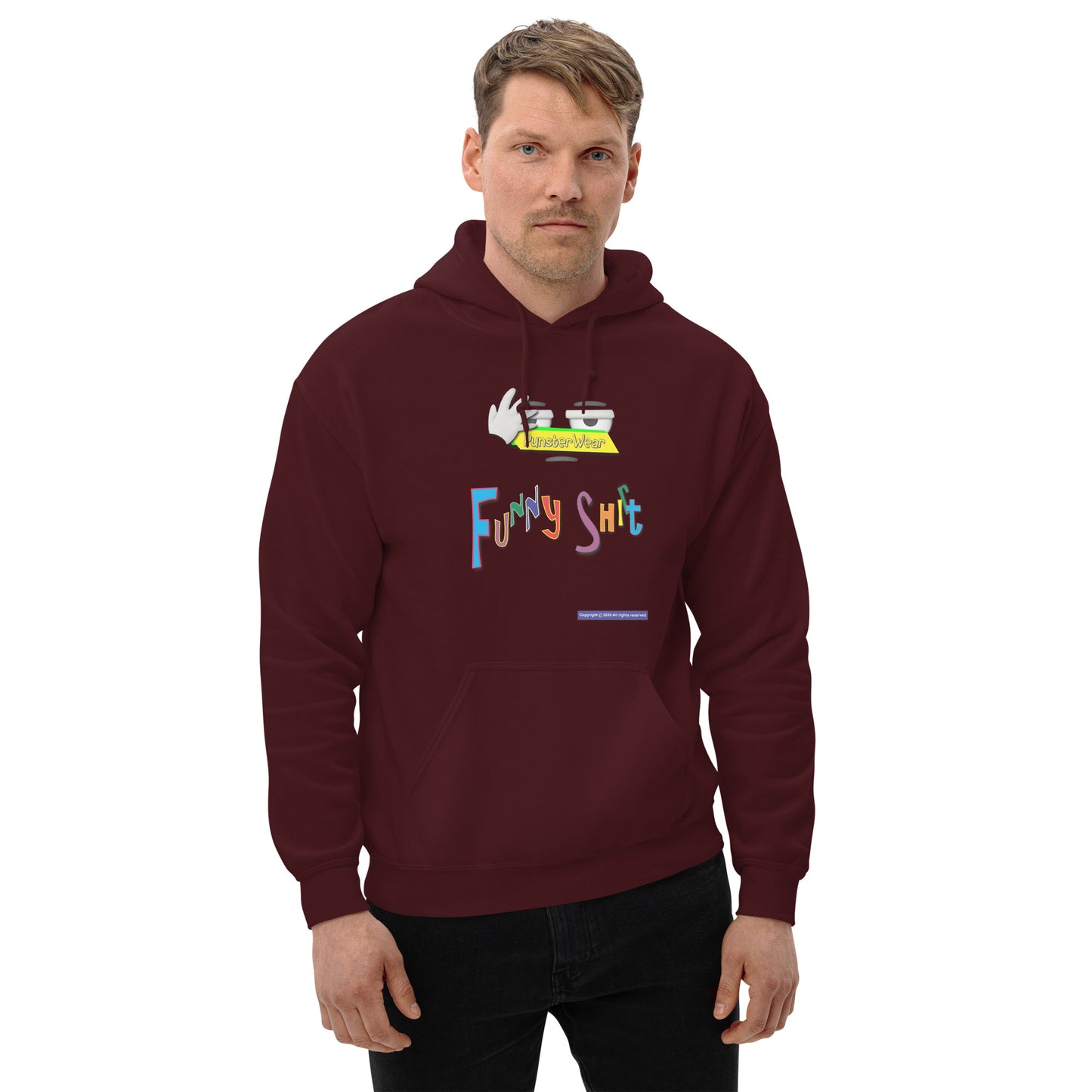 PunsterWear Funny Shi(r)t Logo (Top)  |  Unisex Heavy Blend Pullover Hoodie