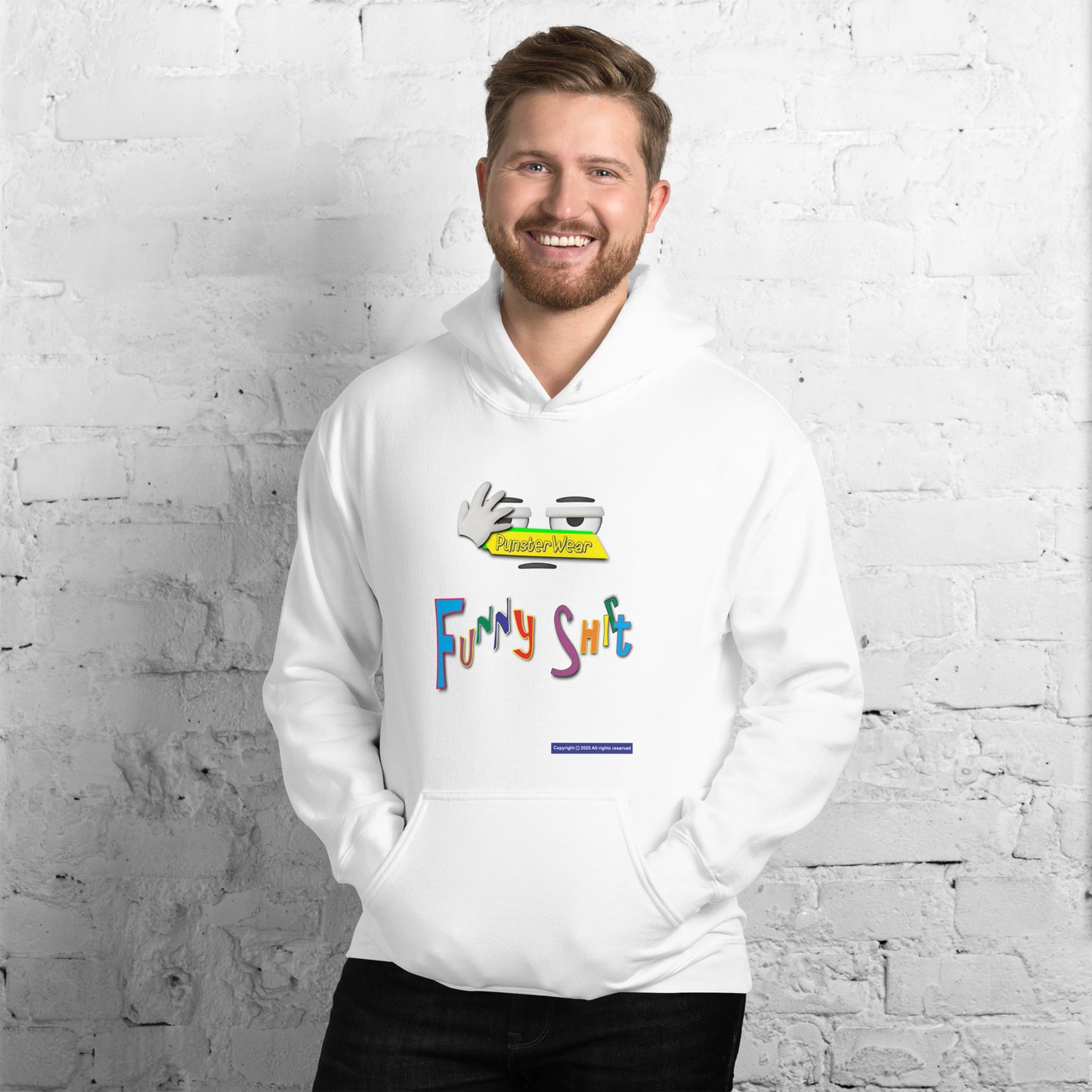 PunsterWear Funny Shi(r)t Logo (Top)  |  Unisex Heavy Blend Pullover Hoodie