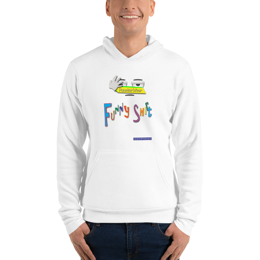 PunsterWear Funny Shi(r)t Logo (Top)  |  Unisex Midweight Fleece Pullover Hoodie