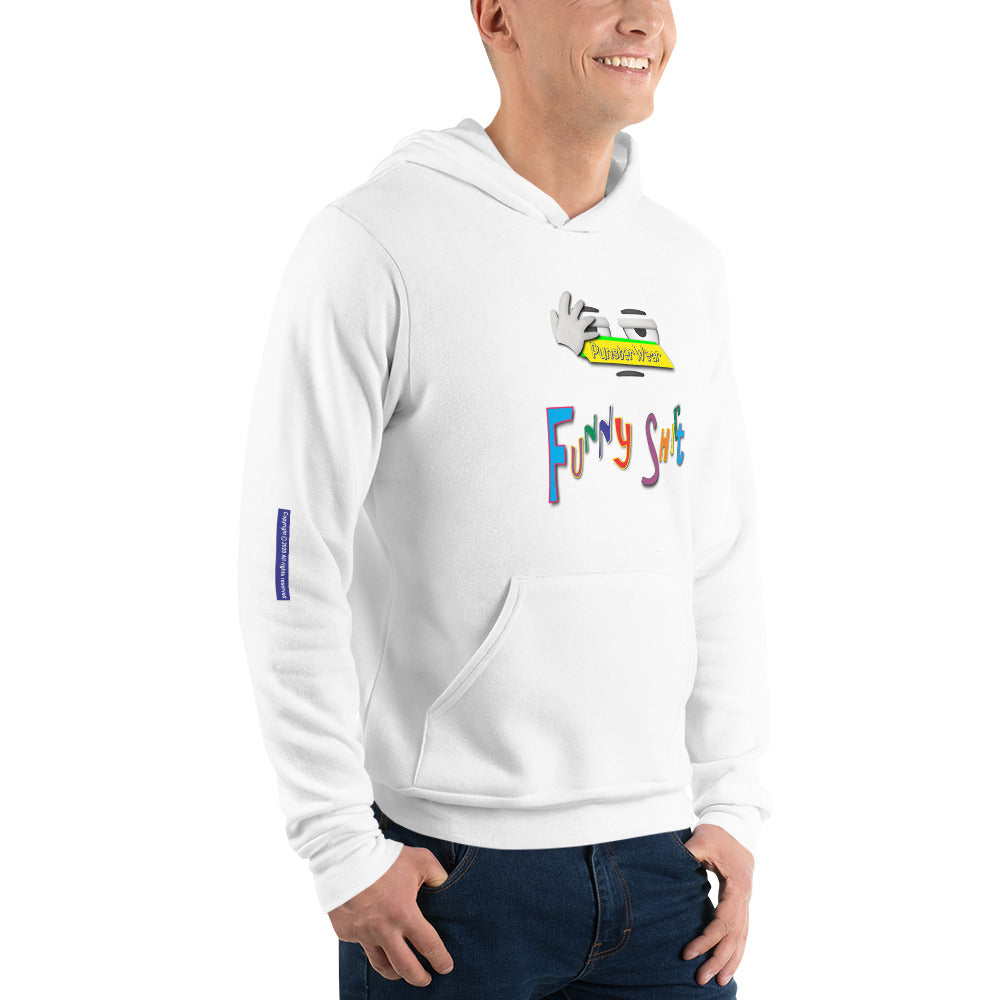 PunsterWear Funny Shi(r)t Logo (Top)  |  Unisex Midweight Fleece Pullover Hoodie