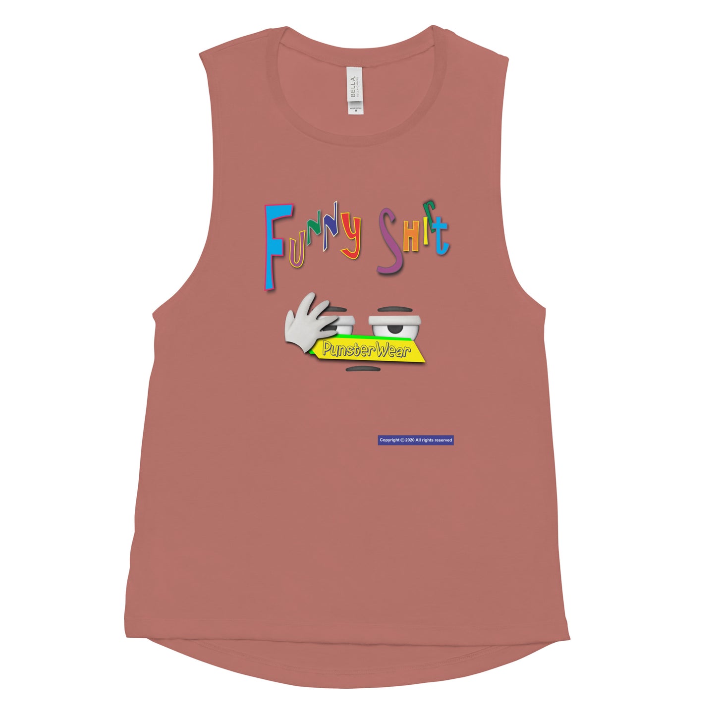 PunsterWear Funny Shi(r)t Logo (Bottom)  |  Women's Muscle Tank Top