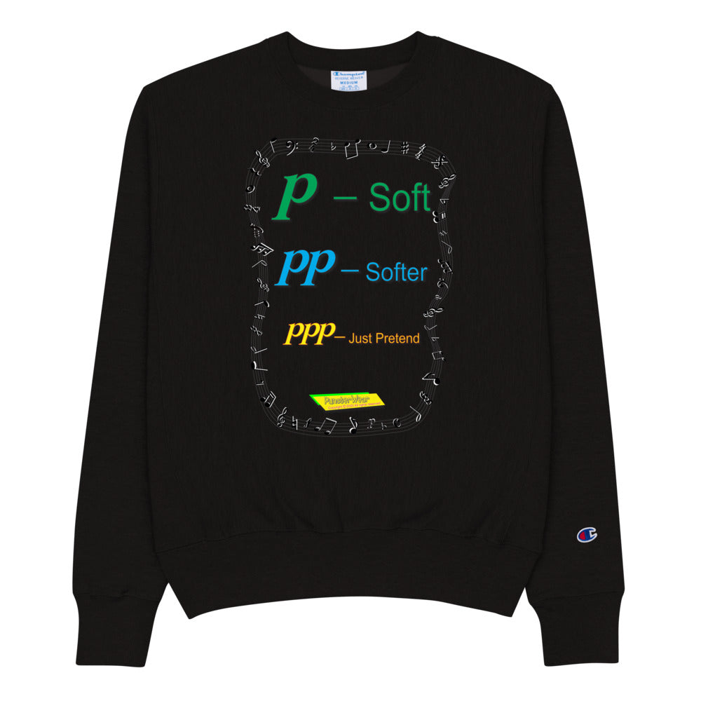 Triple Pianisimmo (PPP) – JUST PRETEND  |  Men's Champion Crew Neck Sweatshirt