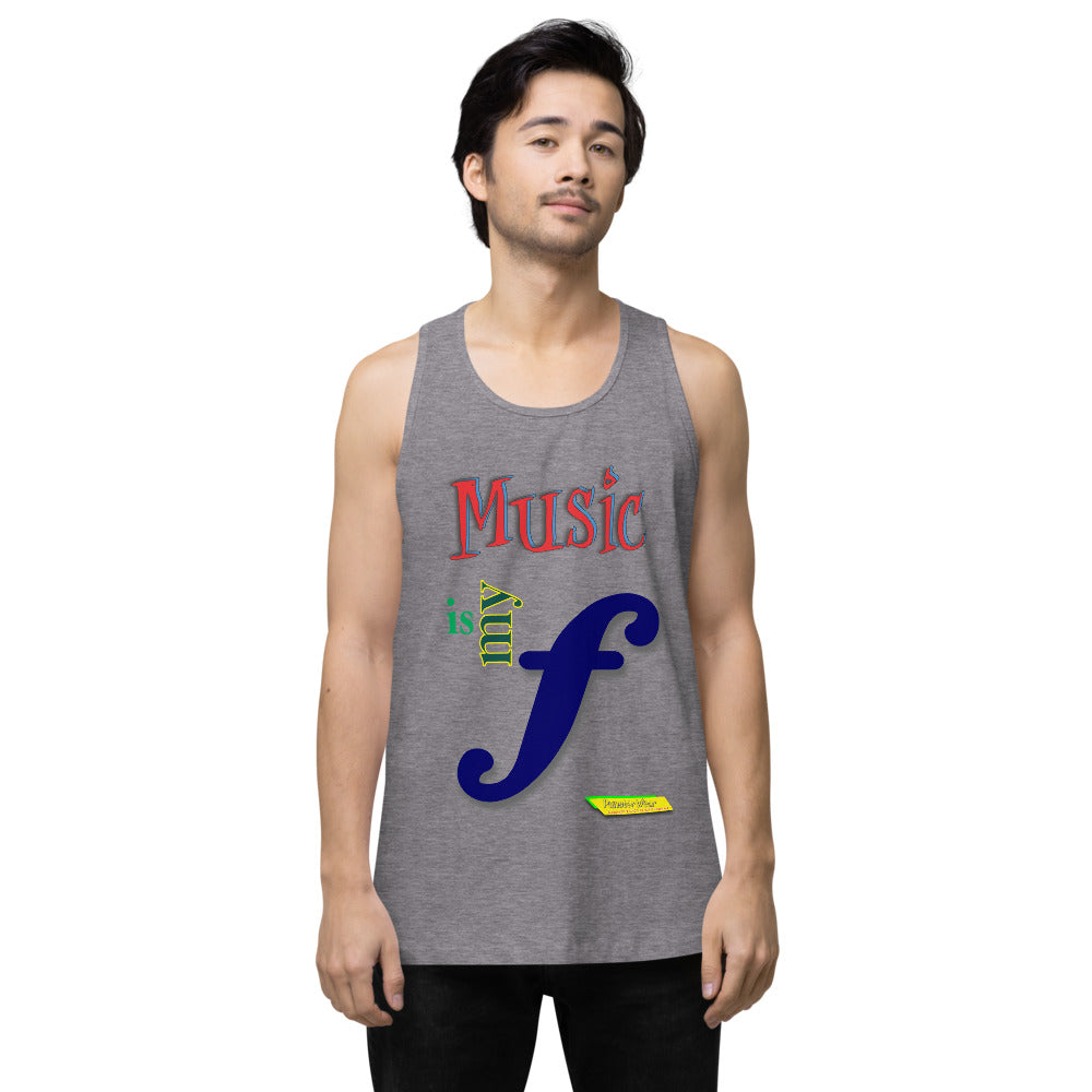 MUSIC IS MY F (FORTE)    |  Men's Premium Tank Top