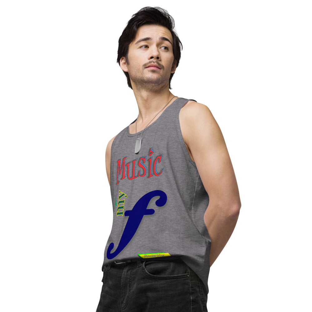 MUSIC IS MY F (FORTE)    |  Men's Premium Tank Top