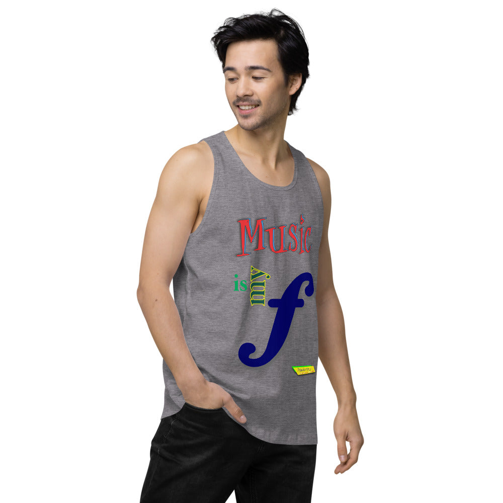 MUSIC IS MY F (FORTE)    |  Men's Premium Tank Top