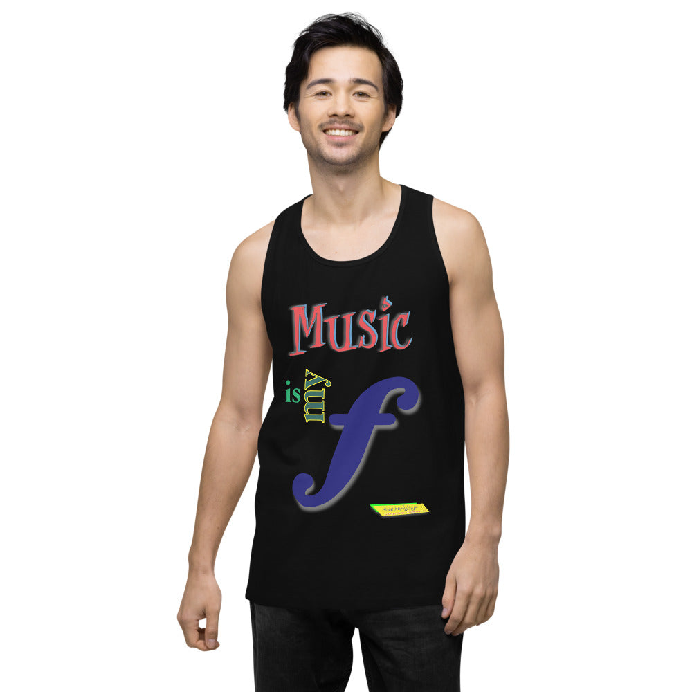 MUSIC IS MY F (FORTE)    |  Men's Premium Tank Top