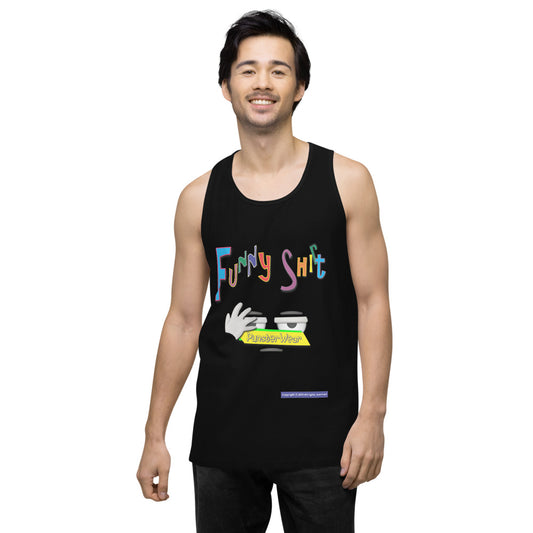 PunsterWear Funny Shi(r)t Logo (Top)    |   Men's Premium Tank Top