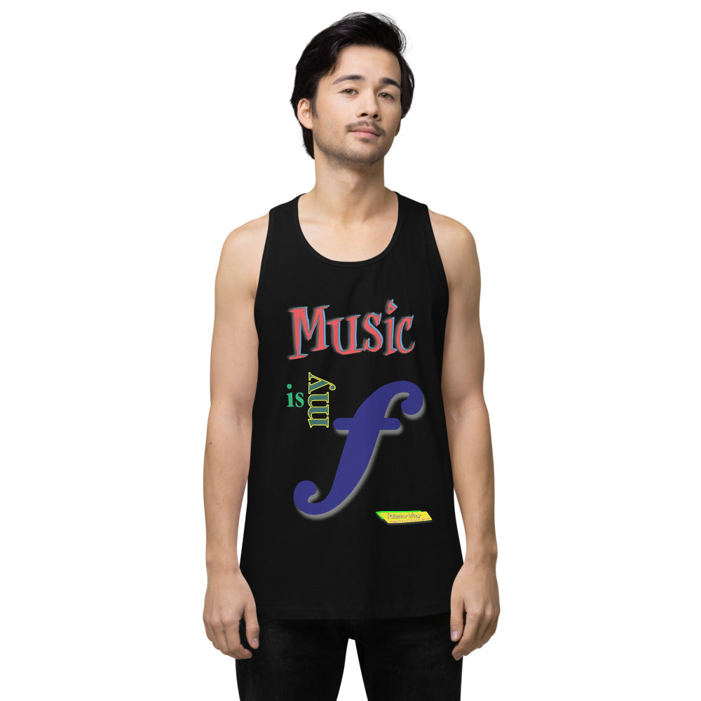 MUSIC IS MY F (FORTE)    |  Men's Premium Tank Top