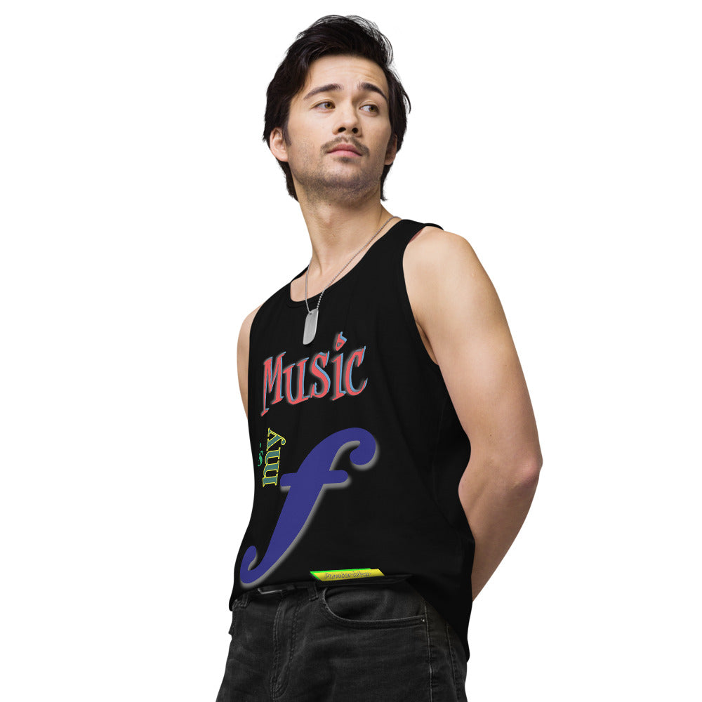 MUSIC IS MY F (FORTE)    |  Men's Premium Tank Top