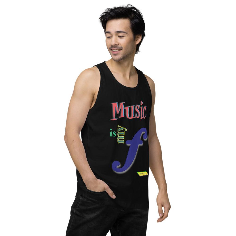 MUSIC IS MY F (FORTE)    |  Men's Premium Tank Top