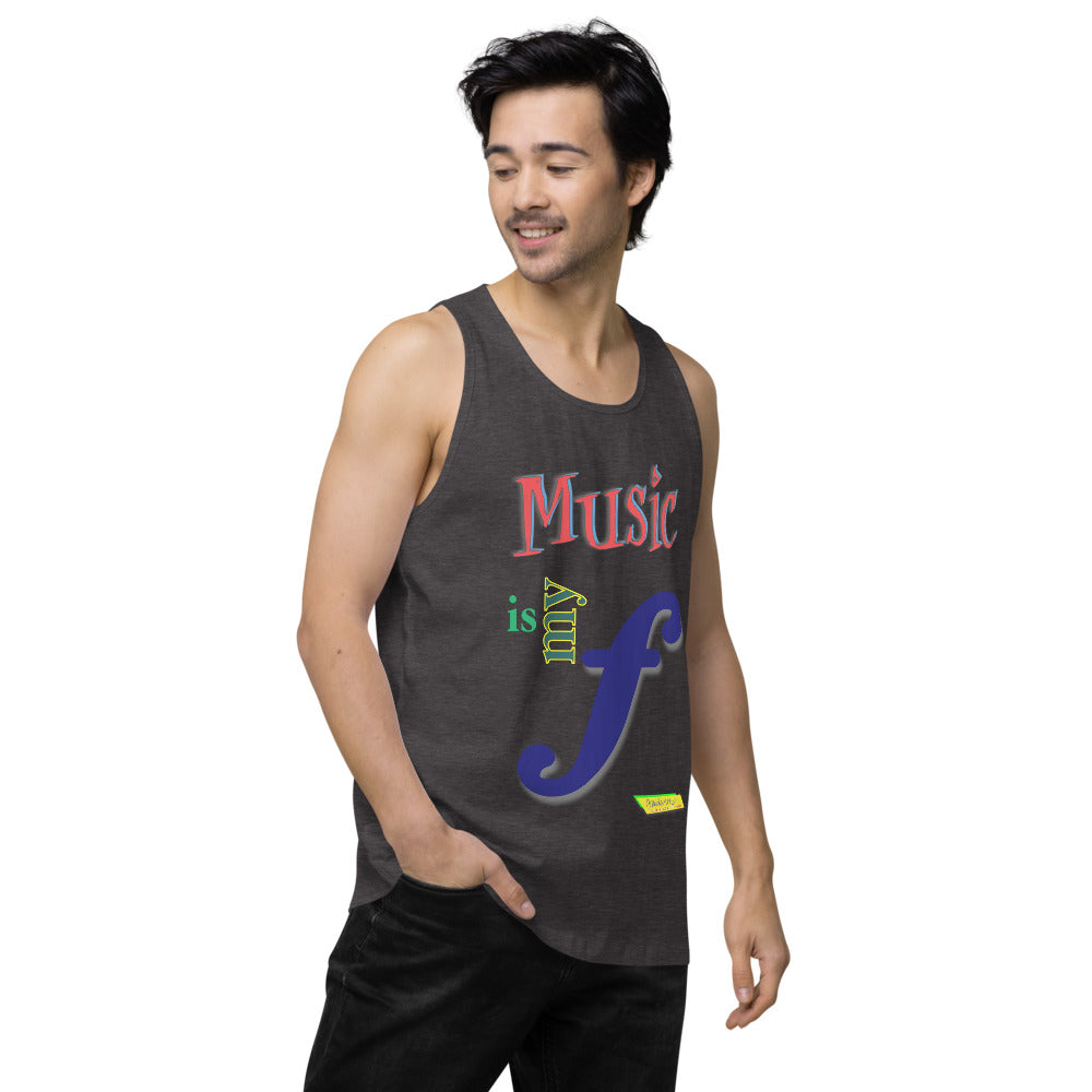 MUSIC IS MY F (FORTE)    |  Men's Premium Tank Top