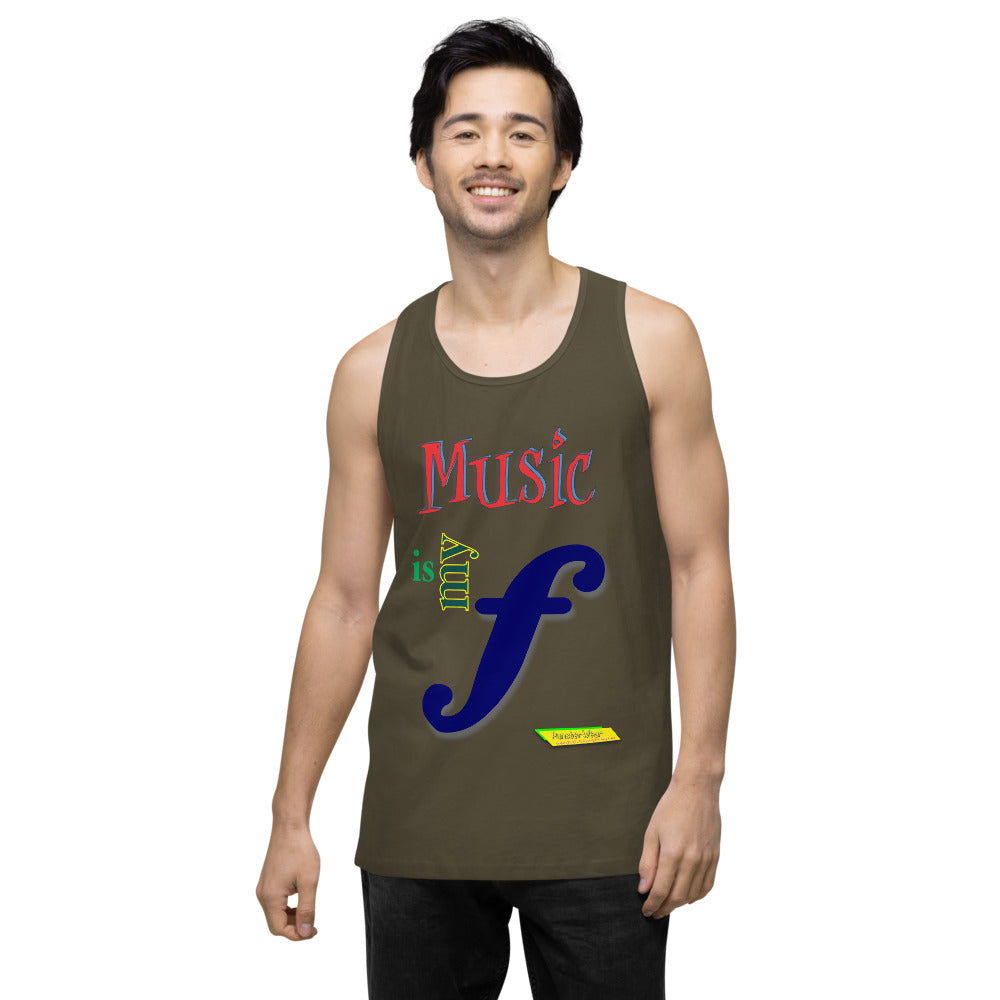 MUSIC IS MY F (FORTE)    |  Men's Premium Tank Top