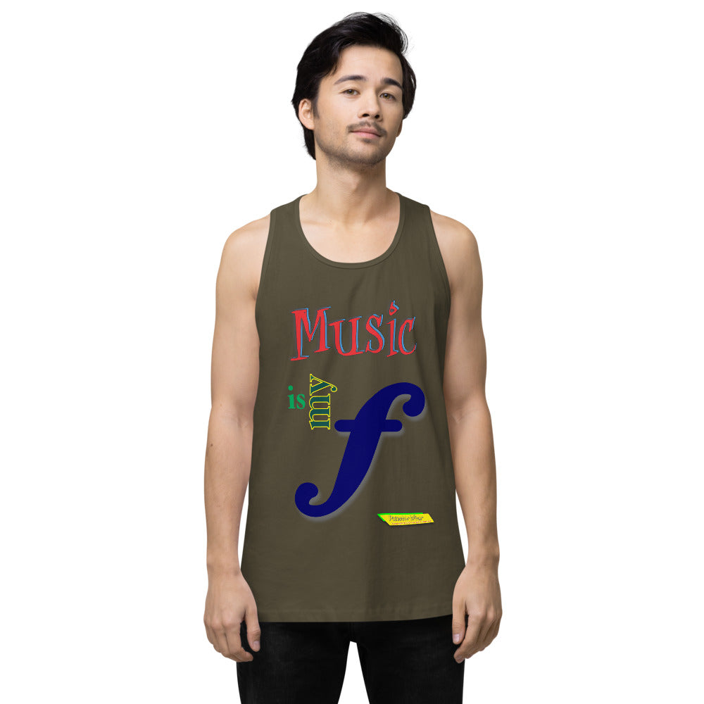 MUSIC IS MY F (FORTE)    |  Men's Premium Tank Top