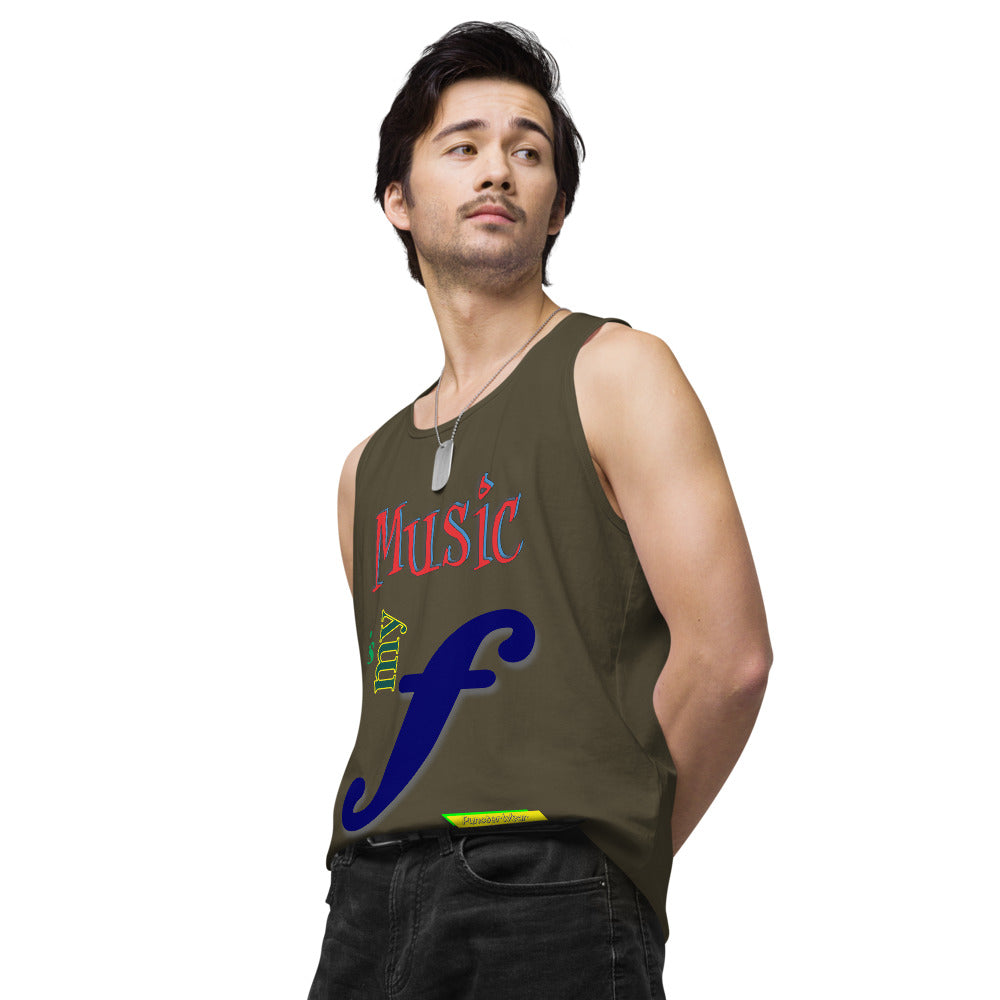 MUSIC IS MY F (FORTE)    |  Men's Premium Tank Top