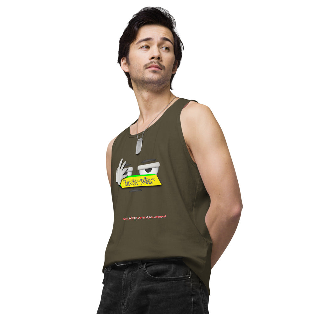 PunsterWear Logo   |   Men's Premium Tank Top