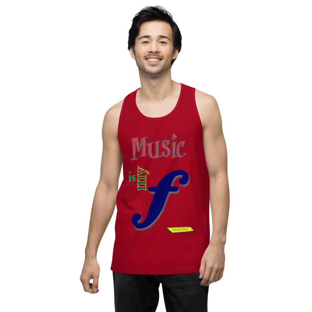 MUSIC IS MY F (FORTE)    |  Men's Premium Tank Top