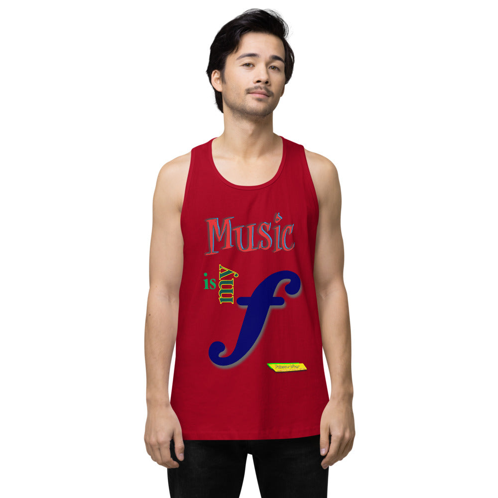 MUSIC IS MY F (FORTE)    |  Men's Premium Tank Top