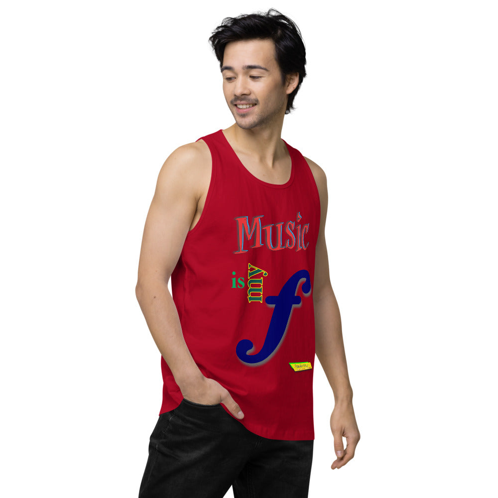 MUSIC IS MY F (FORTE)    |  Men's Premium Tank Top