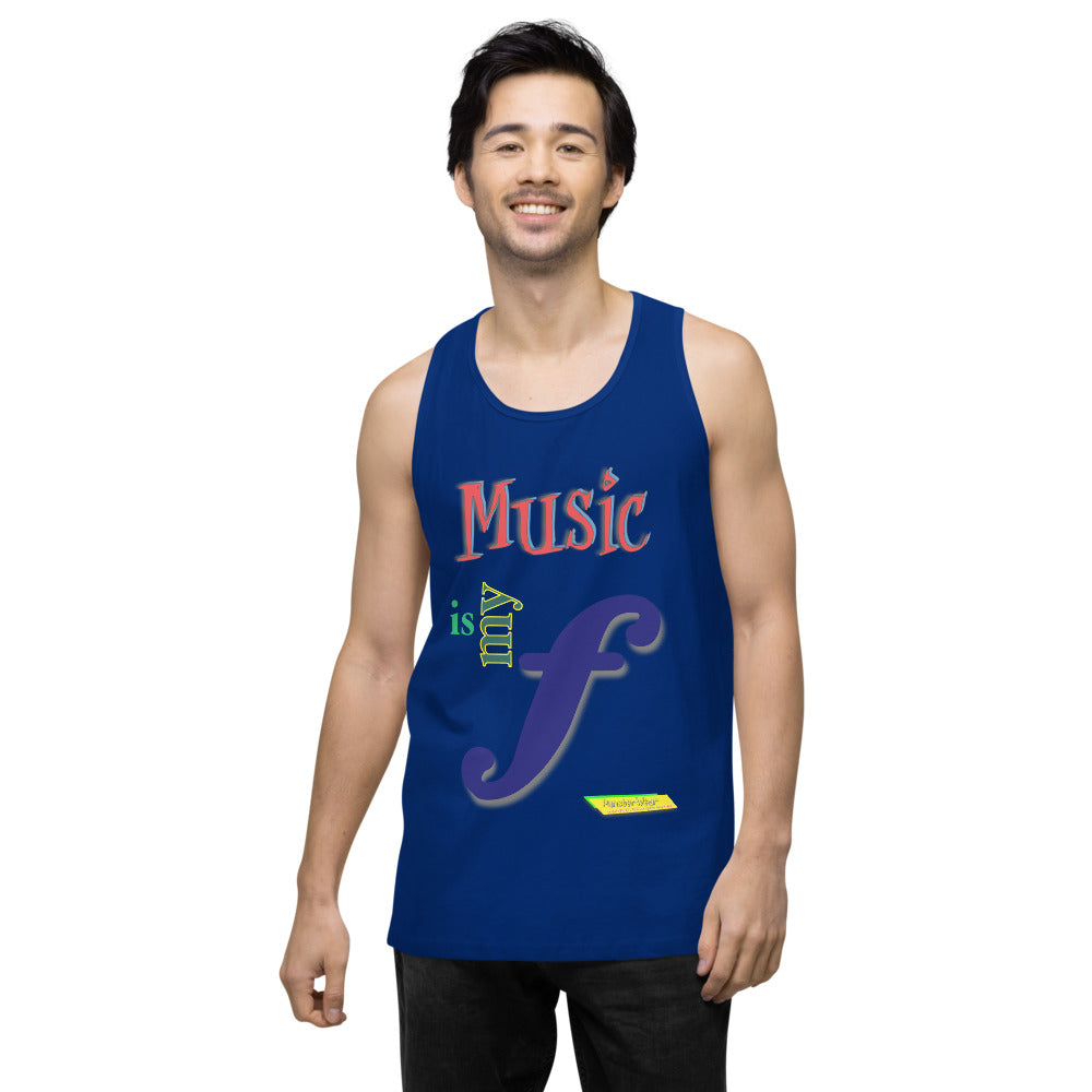 MUSIC IS MY F (FORTE)    |  Men's Premium Tank Top