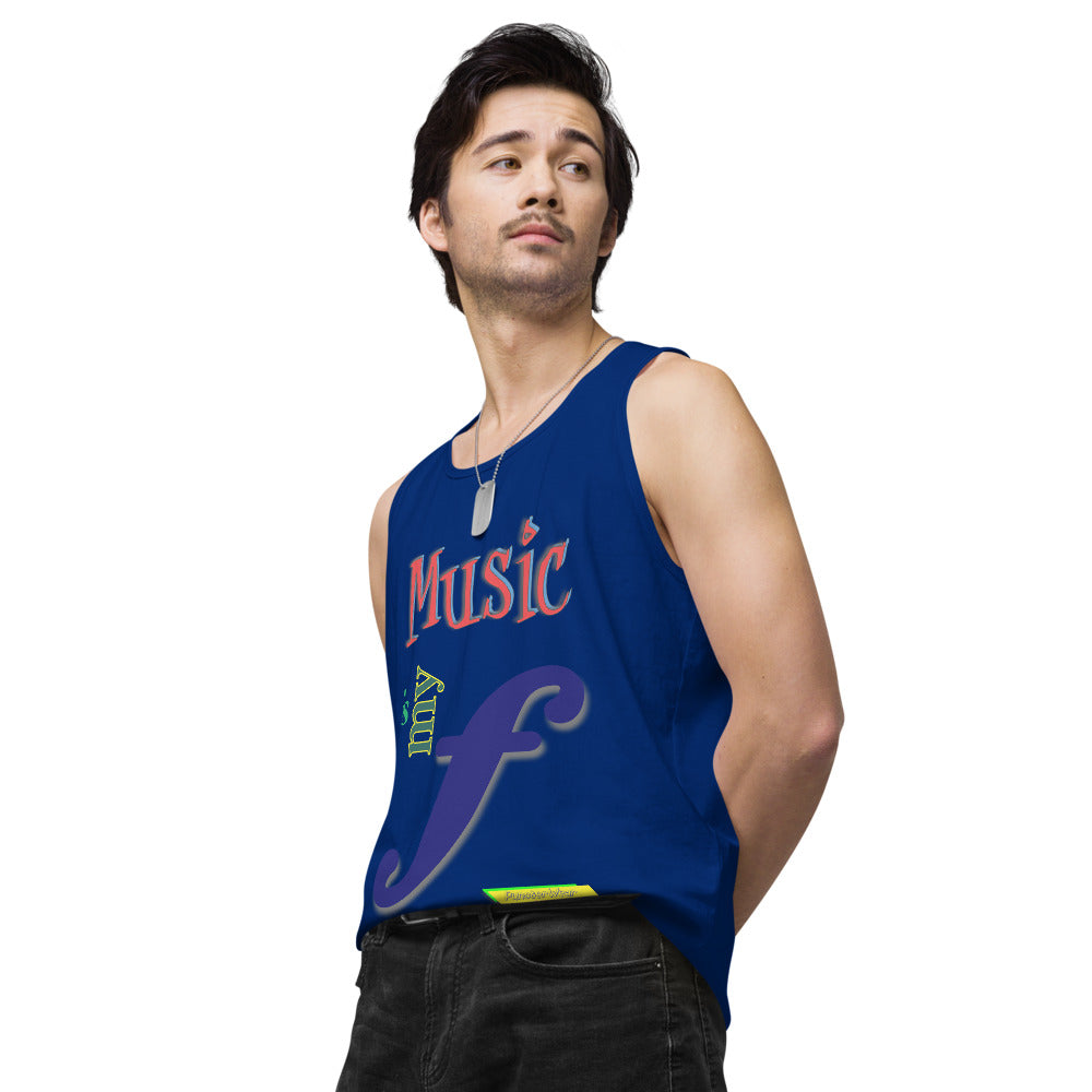 MUSIC IS MY F (FORTE)    |  Men's Premium Tank Top