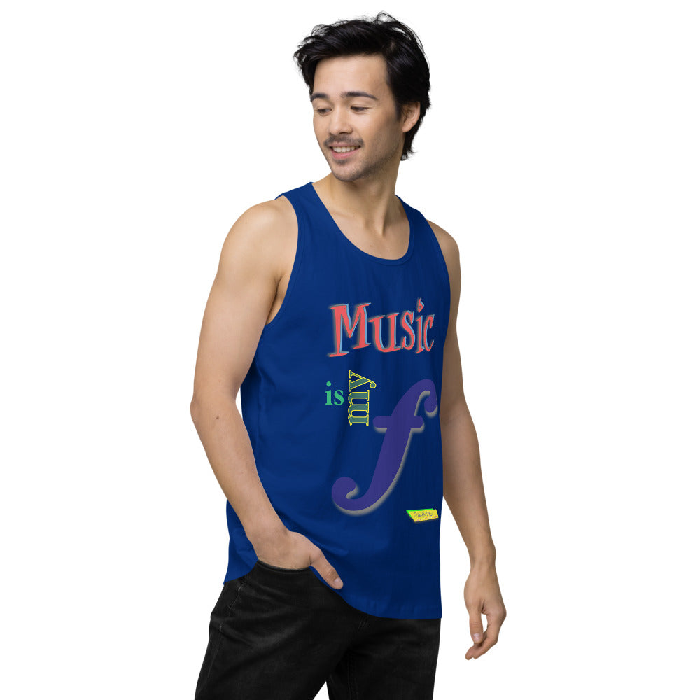 MUSIC IS MY F (FORTE)    |  Men's Premium Tank Top