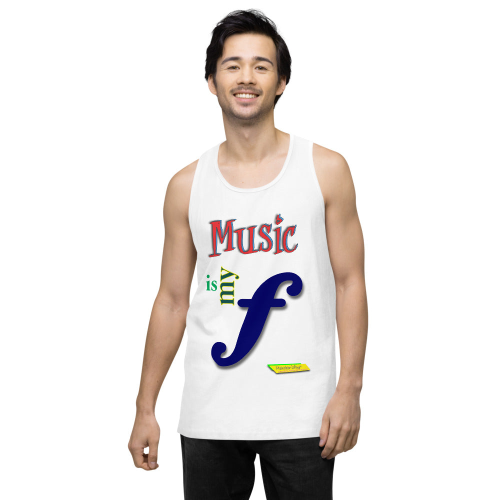 MUSIC IS MY F (FORTE)    |  Men's Premium Tank Top