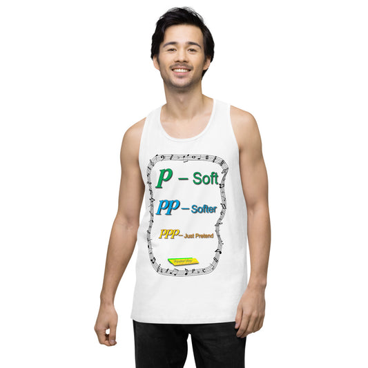 Triple Pianisimmo (PPP) – JUST PRETEND  |   Men's Premium Tank Top