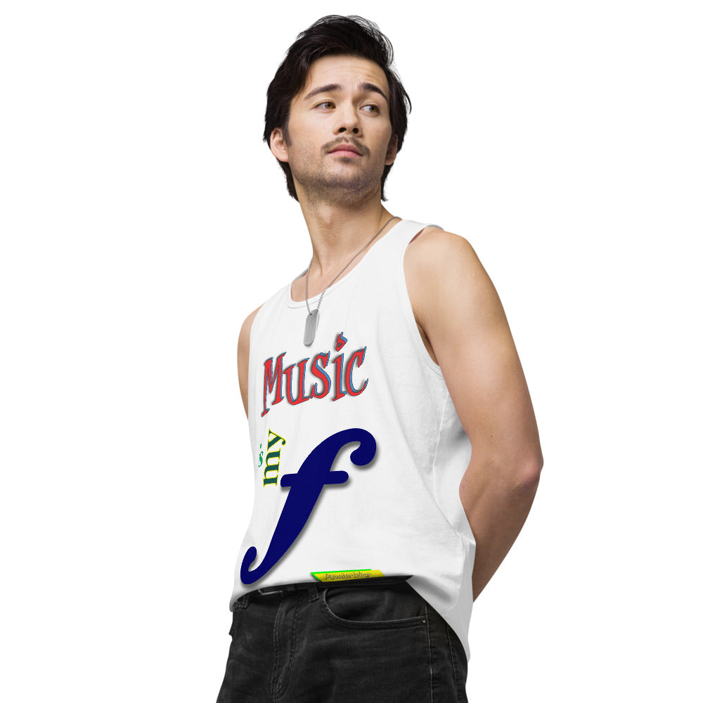 MUSIC IS MY F (FORTE)    |  Men's Premium Tank Top