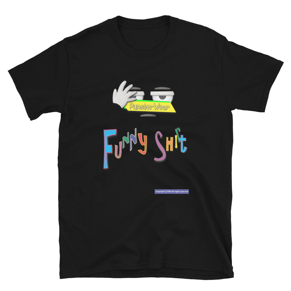 PunsterWear Funny Shi(r)t Logo (Bottom)   |   Unisex Basic Softstyle Short-Sleeve Crew Neck T-Shirt