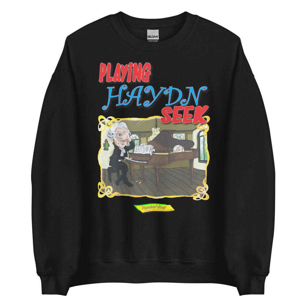 PLAYING HAYDN SEEK  |  Unisex Crew Neck Sweatshirt