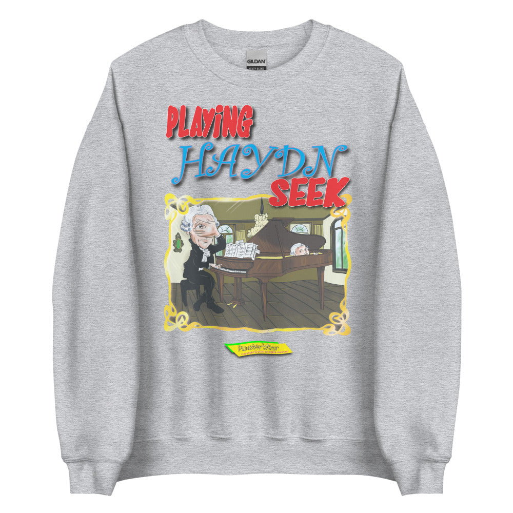 PLAYING HAYDN SEEK  |  Unisex Crew Neck Sweatshirt