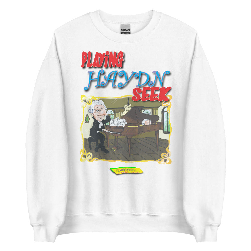 PLAYING HAYDN SEEK  |  Unisex Crew Neck Sweatshirt