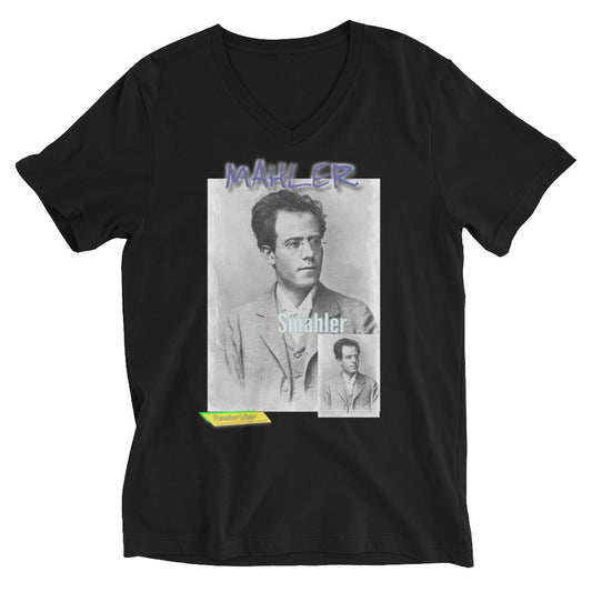 MAHLER-smahler  |  Unisex Short Sleeve V-Neck T-Shirt